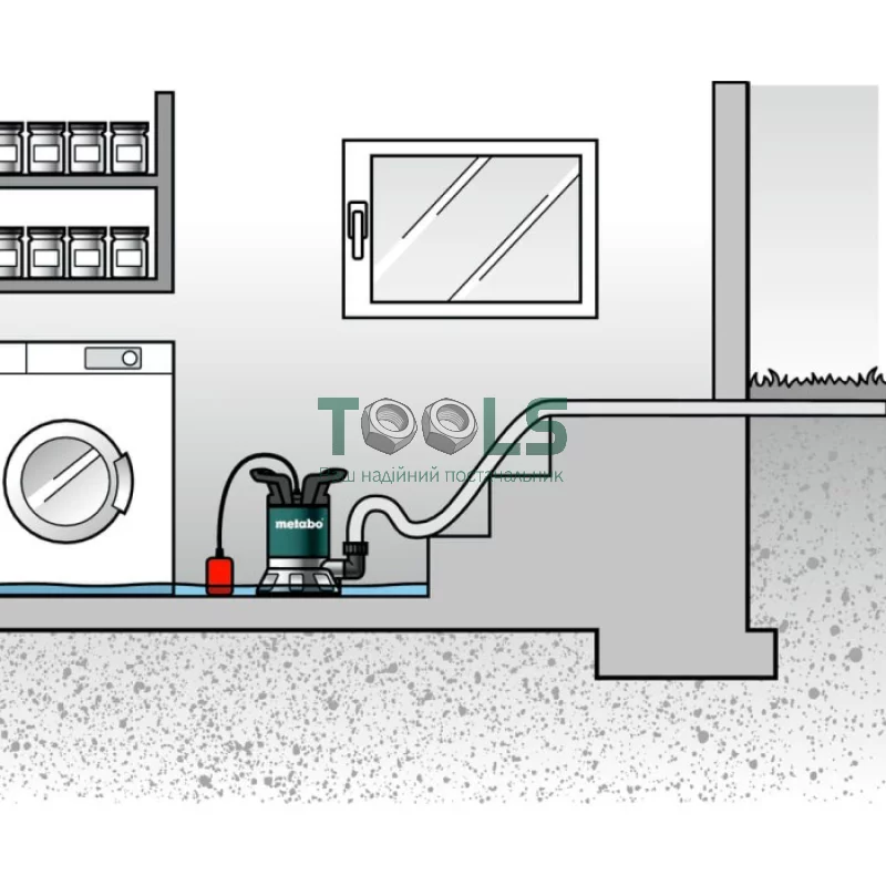 Погружной насос для чистой воды Metabo TP 7500 SI (0.3 кВт, 7500 л/ч) (0250750013)