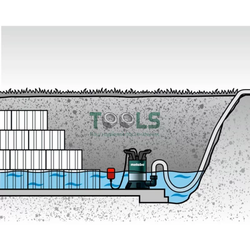 Погружной насос для чистой воды Metabo TP 7500 SI (0.3 кВт, 7500 л/ч) (0250750013)