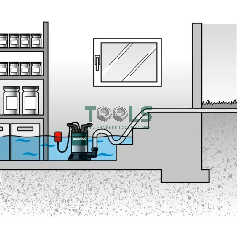 Погружной насос для чистой воды Metabo TP 7500 SI (0.3 кВт, 7500 л/ч) (0250750013)