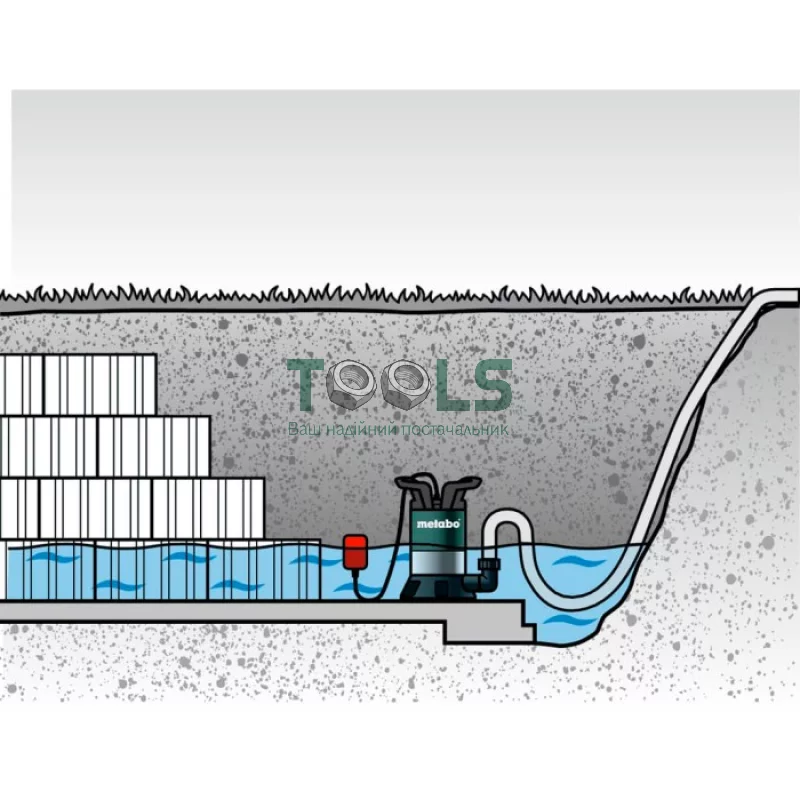 Комбинорованный погружной насос Metabo TPS 16000 S COMBI (0.97 кВт, 16000 л/ч) (0251600000)