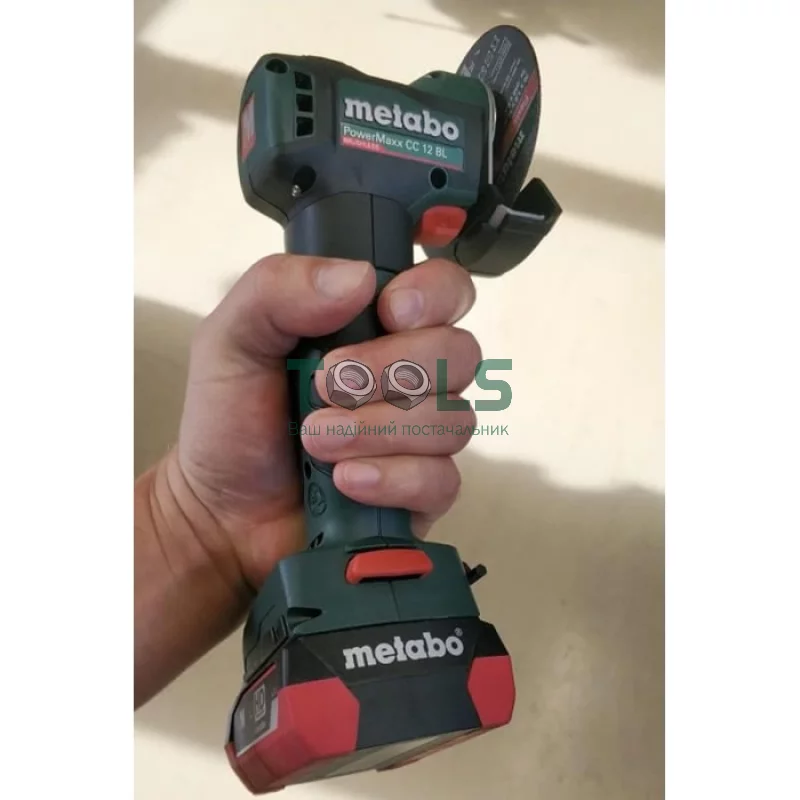 Аккумуляторная болгарка Metabo PowerMaxx CC 12 BL (12 В, 2х2 А*ч, 76 мм) (600348500)