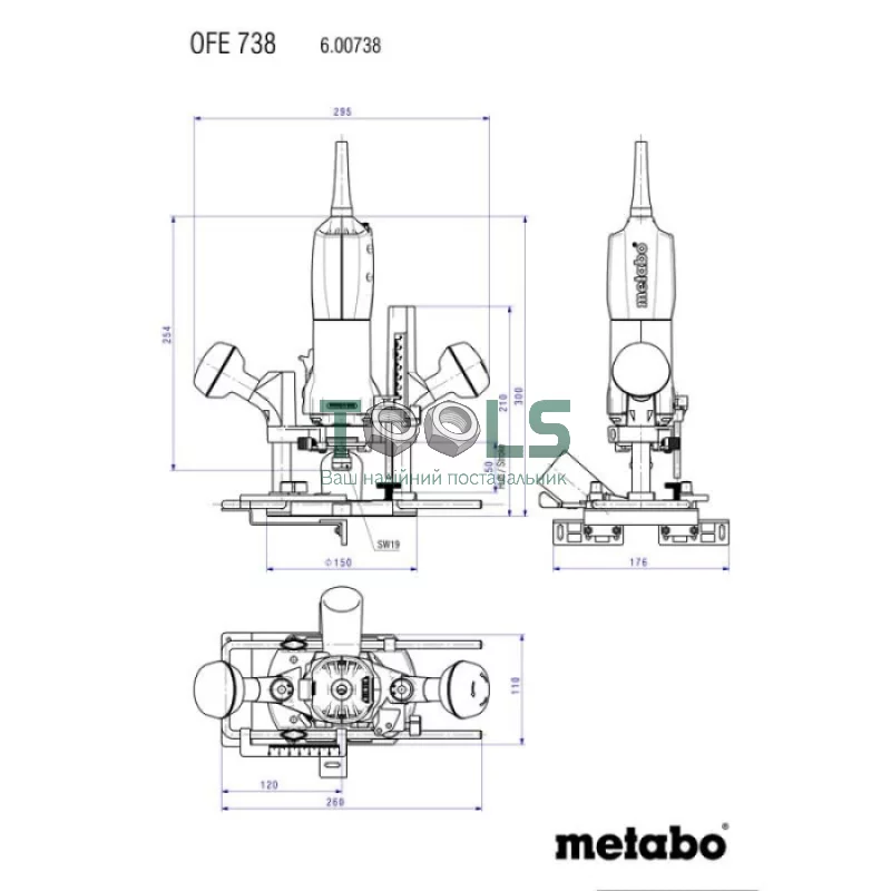 Фрезер Metabo OFE 738 (0.71 кВт) (600738000)