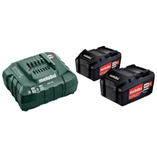 Комплект аккумуляторов Metabo (Li-Power 18 В, 4 А*ч, 2 шт.) + зарядное устройство ASC 55 (685050000)