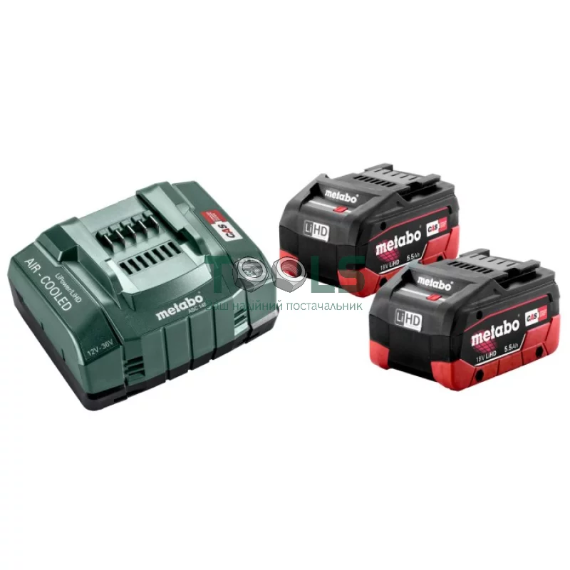 Набор аккумуляторов + зарядка Metabo 685122000 (18 В, 2х5.5 А*ч, ASC 145)