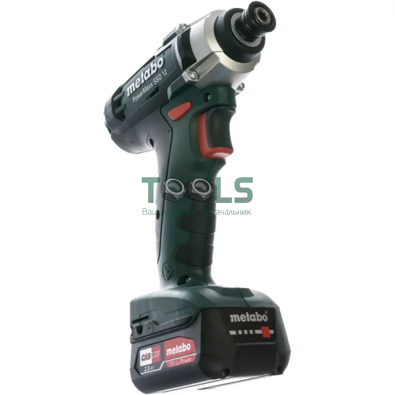 Аккумуляторный ударный гайковерт Metabo PowerMaxx SSD 12 + кейс (2х12 В, 2 А*ч) (601114500)