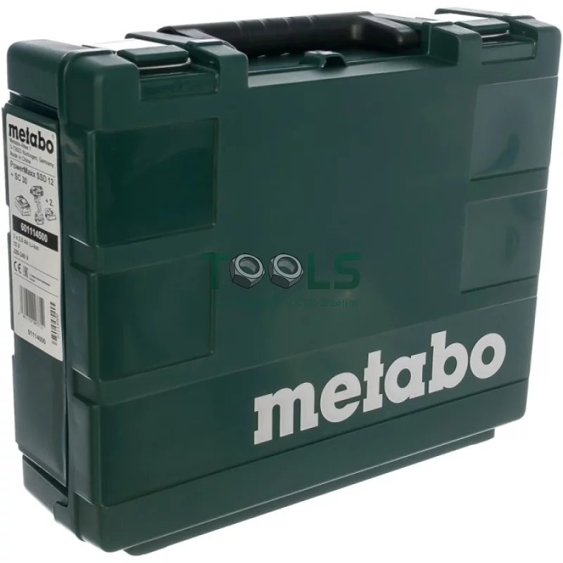 Аккумуляторный ударный гайковерт Metabo PowerMaxx SSD 12 + кейс (2х12 В, 2 А*ч) (601114500)