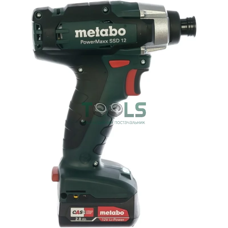 Аккумуляторный ударный гайковерт Metabo PowerMaxx SSD 12 + кейс (2х12 В, 2 А*ч) (601114500)