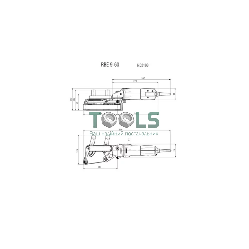 Ленточная шлифовальная машина Metabo RBE 9-60 Set (0.9 кВт, 60 мм) (602183510)