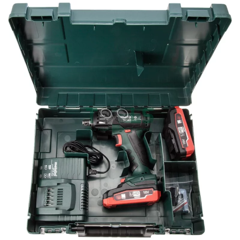 Аккумуляторный ударный гайковерт Metabo SSW 18 LTX 400 BL (18 В, 2х 5,2Ah) (602205650)