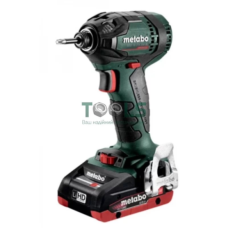 Аккумуляторный ударный гайковерт Metabo SSD 18 LTX 200 BL (18 В, 2х4 А*ч) (602396800)