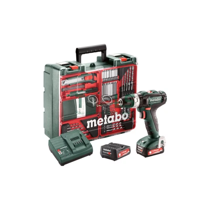 Акумуляторний ударний шуруповерт Metabo PowerMaxx SB 12 Set (12 В, 2х2 А*год) (601076870)