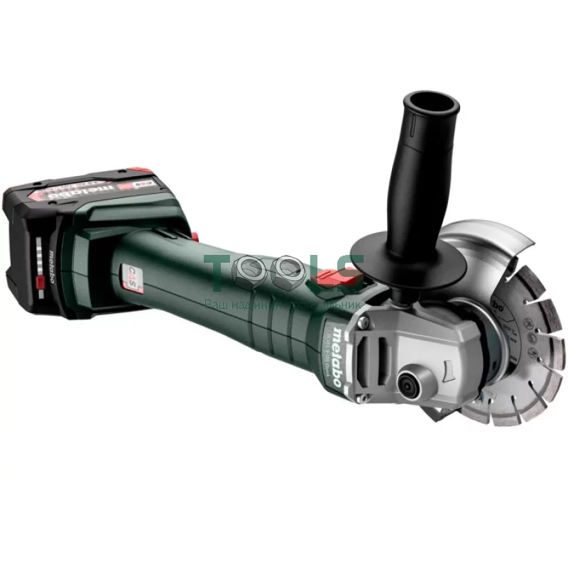 Аккумуляторная болгарка Metabo W 18 L 9-125 Quick (18 В, 2х5.2 А*ч, 125 мм) (602249650)