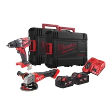 Акумуляторний ударний дриль-шуруповерт Milwaukee M18 CBLPD + УШМ Milwaukee M18 FSAG125X (18 В, 2х5 А*год) (4933492522)