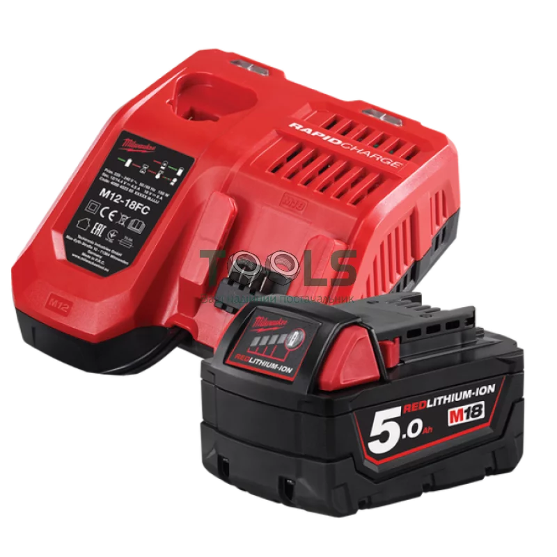 Набір акумуляторів + зарядний пристрій Milwaukee M18 SP-501B (4933459299)