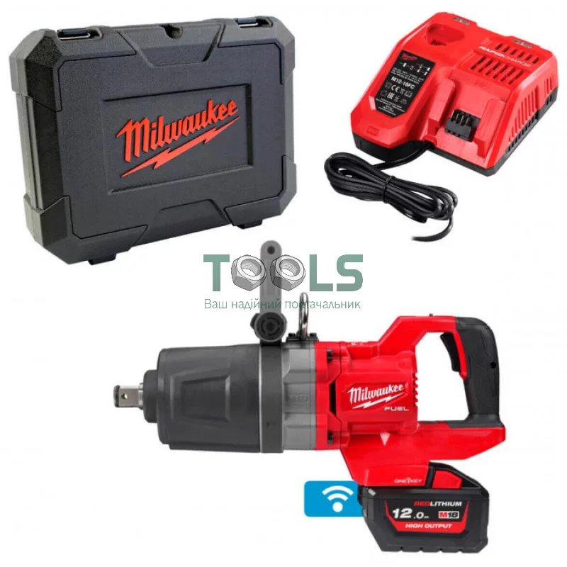 Аккумуляторный гайковерт Milwaukee M18 ONEFHIWF1DS-121C (18 В, 12 А*ч, 2576 Н*м) (4933472072)