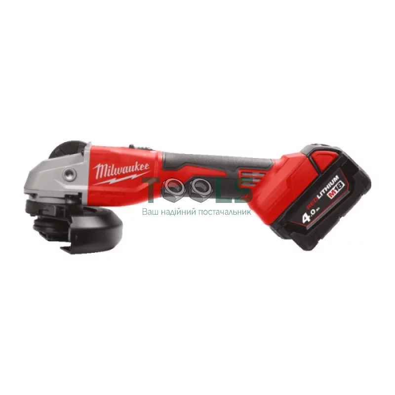 Аккумуляторная болгарка Milwaukee M18 BLSAG125X-402X (18 В, 2х4 А*ч, 125 мм) (4933492644)