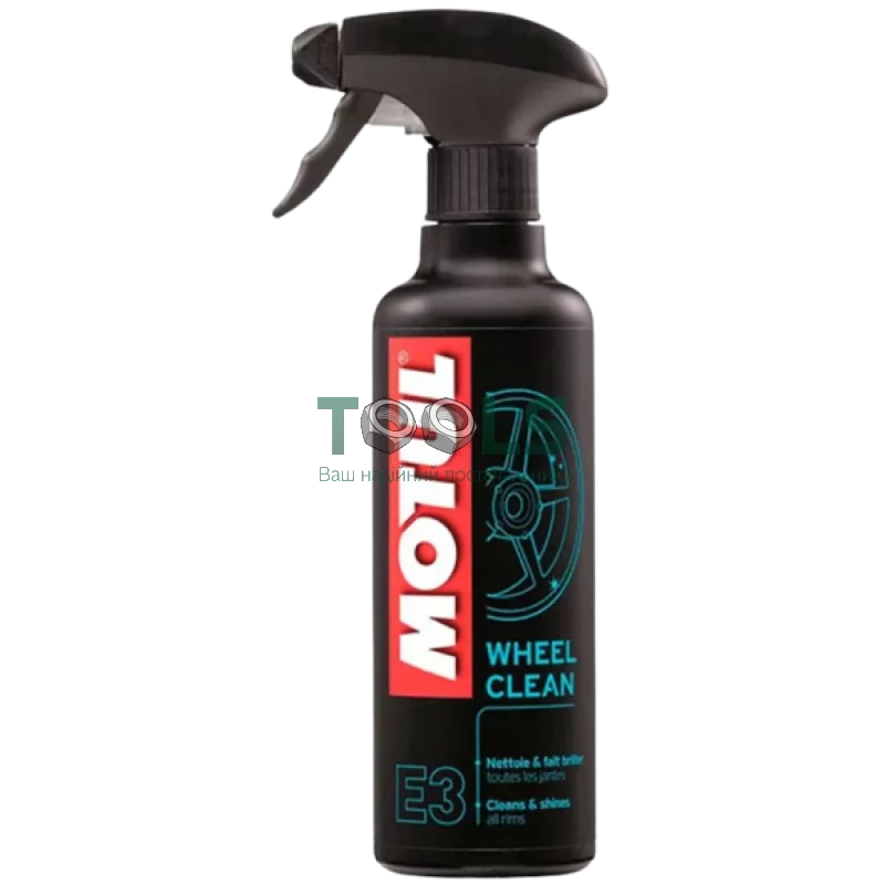 Очиститель колесных дисков мотоциклов Motul E3 wheel Clean, 400 мл (102998)