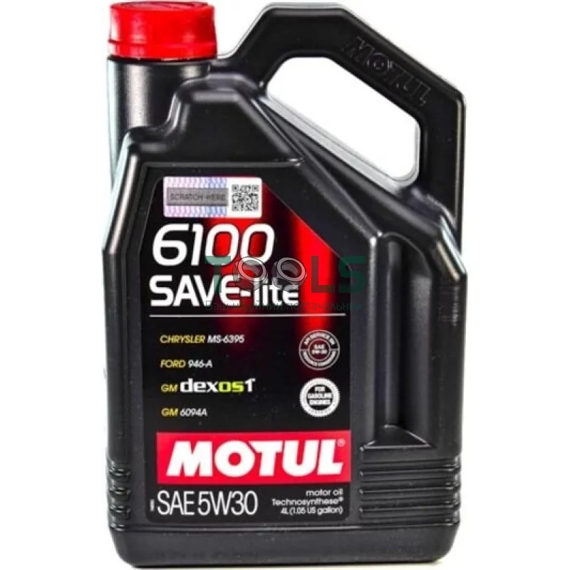 Моторное масло Motul 6100 Save-lite SAE 5W-30, 4 л (112998)