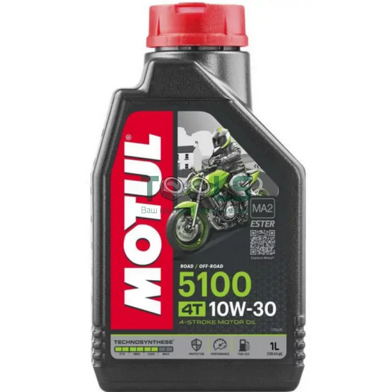 Моторное масло Motul 5100 4T, 10W30 1 л (104062)