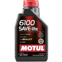 Моторное масло Motul 6100 Save-lite, 5W30, 1 л (107956)