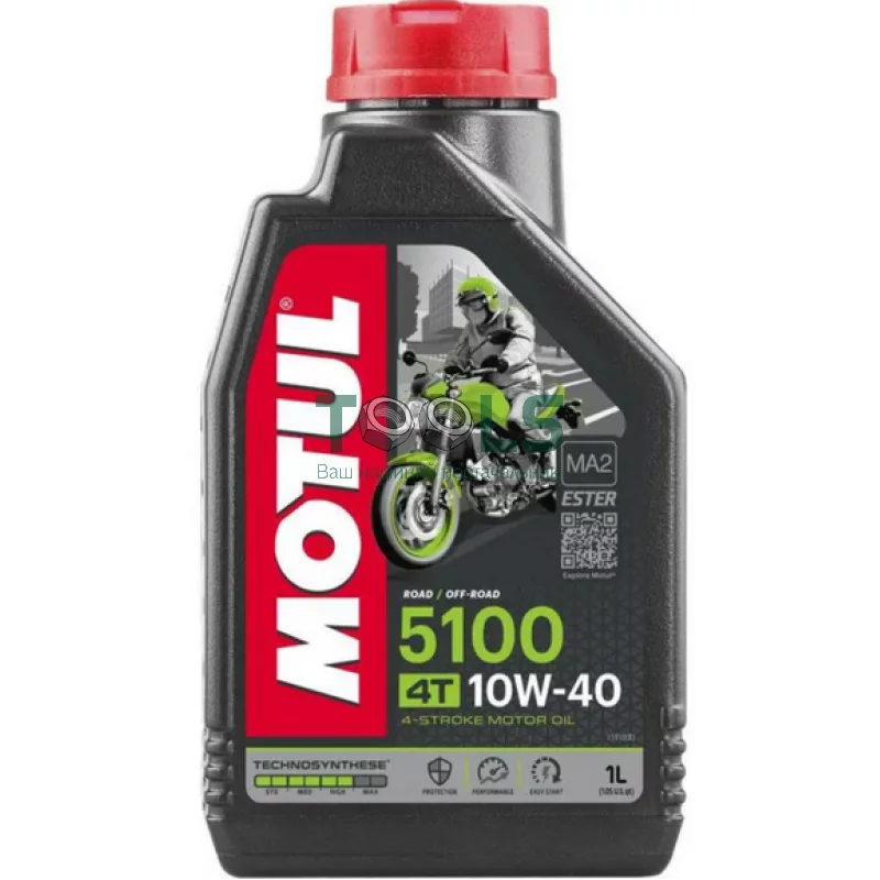 Моторное масло Motul 5100 4T, 10W40 1 л (104066)