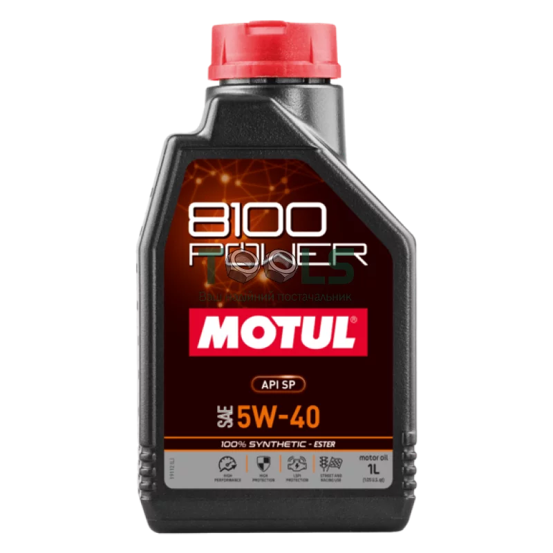 Моторное масло Motul 8100 Power SAE 5W-40, 1 л (111808)