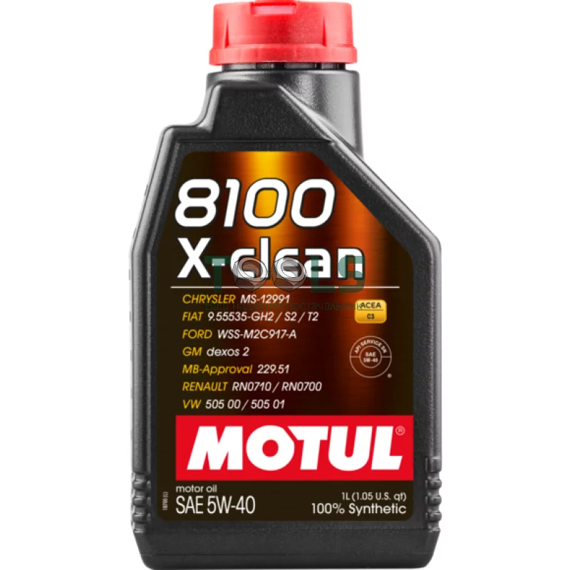 Моторное масло Motul 8100 X-clean SAE 5W-40, 1 л (102786)