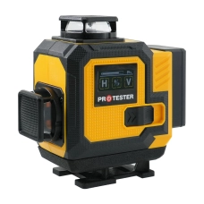 Лазерний рівень 16 ліній 4D (2xH360/2xV360, LCD-дисплей, пульт ДК + штатив - зелений промінь) LL616G-TR PROTESTER
