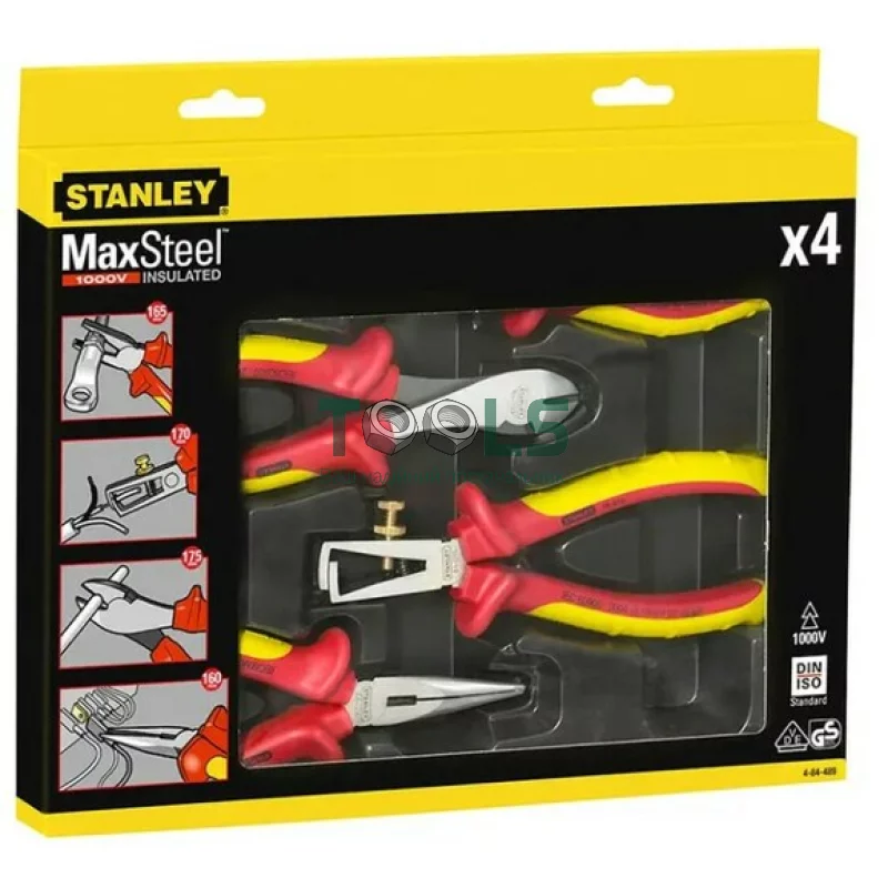 Набор инструментов электрика 4 шт. Stanley MAXSTEEL VDE 1000V (4-84-489)