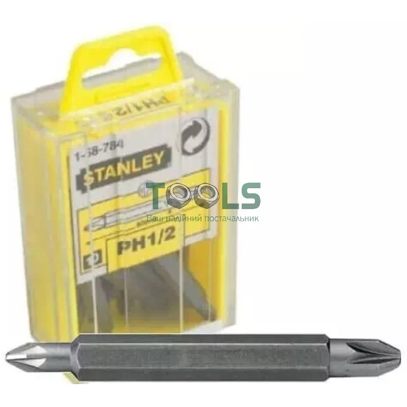 Бита двухсторонняя Stanley 1/4" 60 мм (1-68-784)