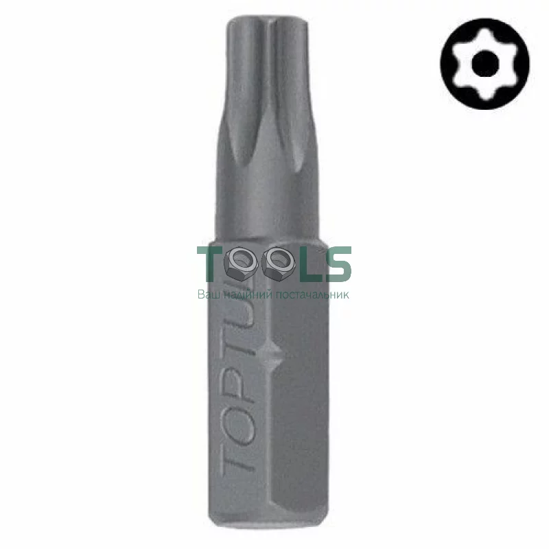 Бита TOPTUL TORX T15 25 мм с отверстием (FSGA0815)