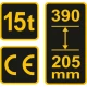 Домкрат гідравлічний пляшковий VOREL 15 т 205х390 мм (80072)