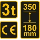 Домкрат гідравлічний пляшковий VOREL 3 т 180х350 мм (80022)