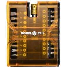 Насадки викруткові VOREL TORX T10-T30, HEX H3-H6, SL4-SL7, PH1-PH3, PZ1-PZ3 - HEX 1/4 (65015)