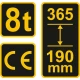 Домкрат гідравлічний пляшковий VOREL 8 т 190х365 мм (80042)