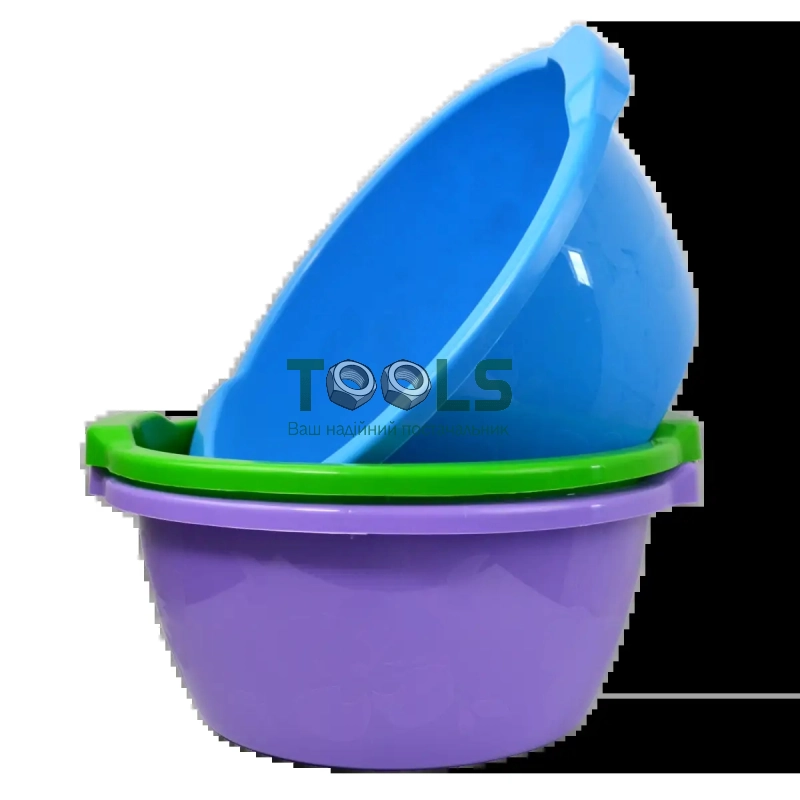 Таз пластиковый W-1052 Незабудка 9 л WERK