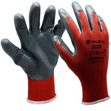 Перчатки захисні Wurth RED NITRILE розмір 9 (0899403109)