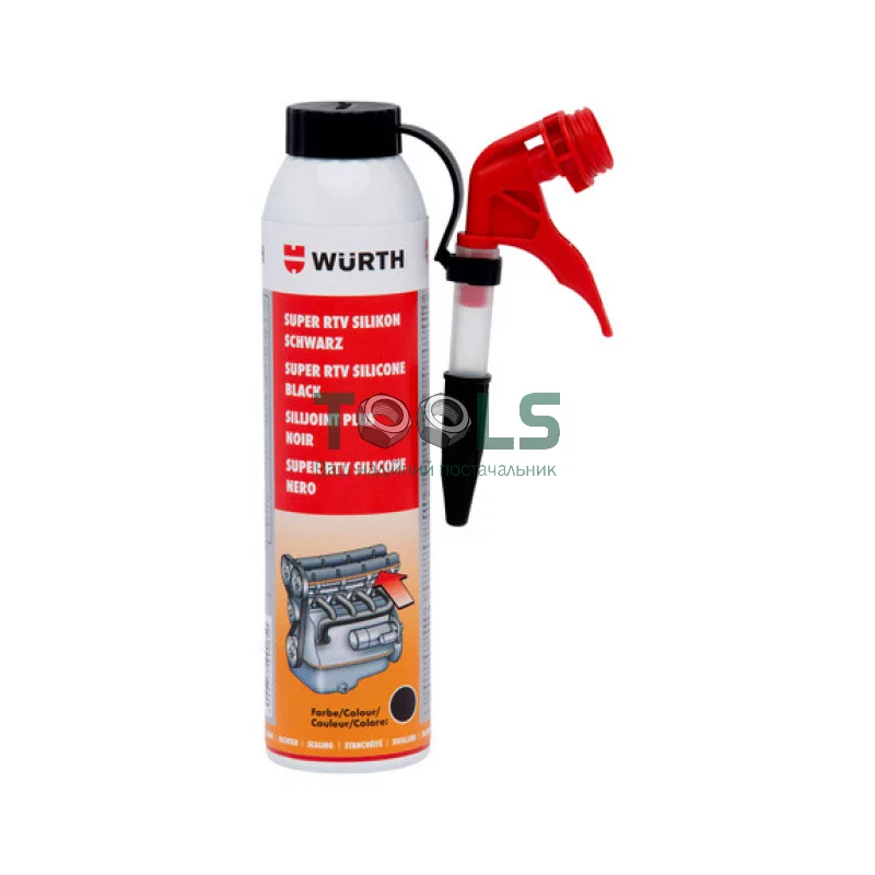 Силікон Wurth Super-RTV чорний 200ML (08933311)