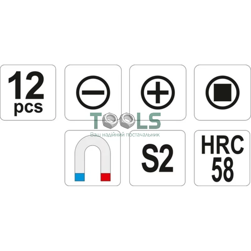 Набор отверток плоских крестовых YATO YT-25967