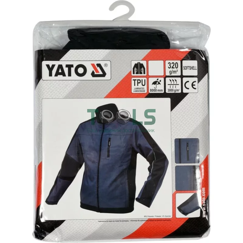 Куртка SoftShell черно-темно-серая YATO YT-79543 размер XL