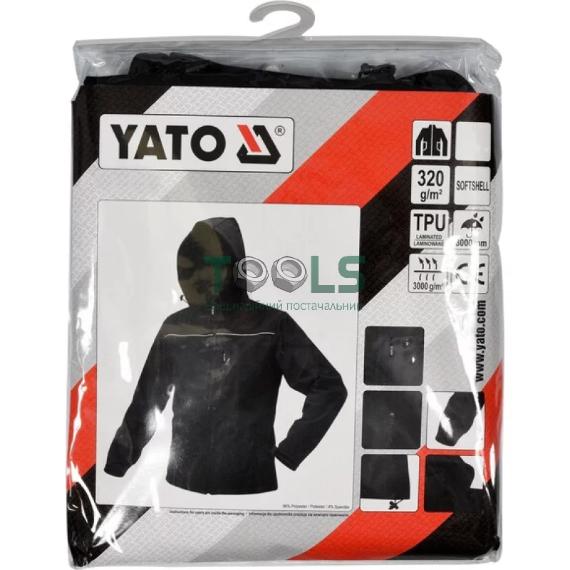 Куртка SoftShell с капюшоном YATO YT-79551 размер M