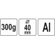 Слюсарний алюмінієвий молоток YATO 40x300 мм, 300 г (YT-45281)