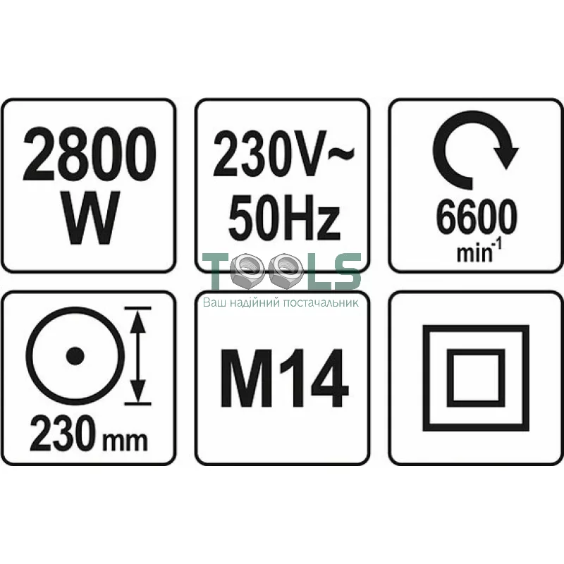 Кутова шліфувальна машина YATO YT-82110