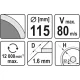 Диск отрезной YATO 115x1.6x10x22.2 мм (YT-59971)