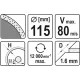 Диск отрезной YATO 115х1.6х10х22.2 мм (YT-59951)