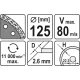 Диск алмазный YATO турбо 125x8,0x22,2 мм (YT-6023)