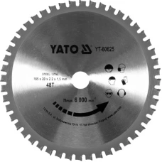 Диск пильний YATO 185x2.2x20 мм, 48 зубів (YT-60625)