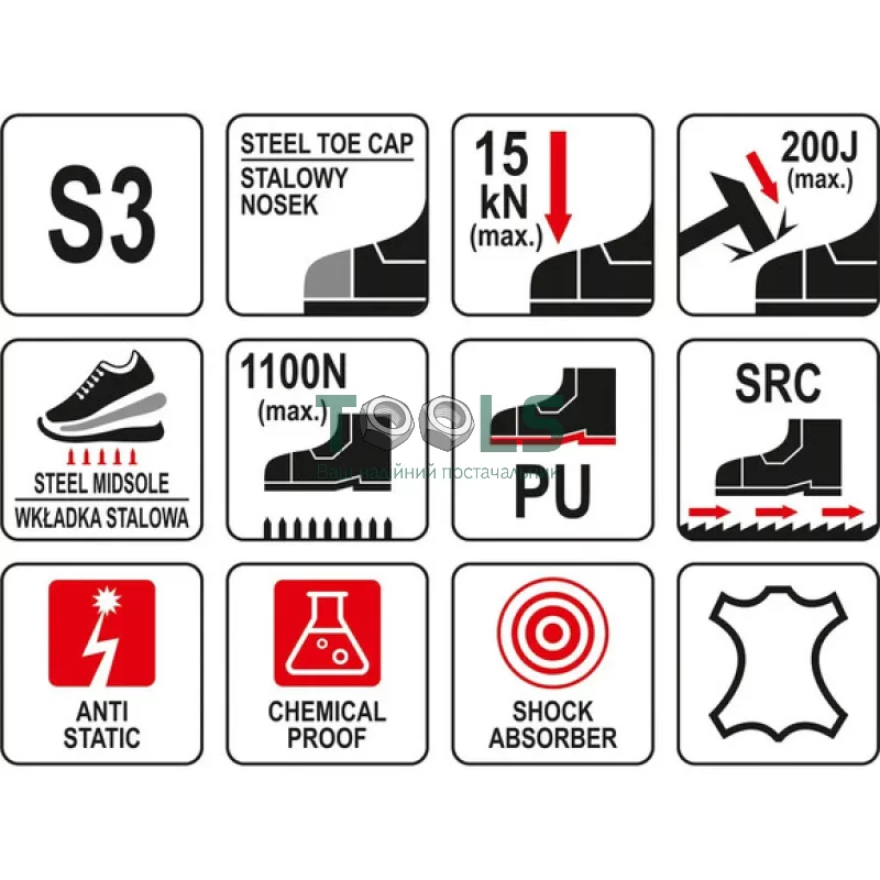 Защитные ботинки YATO Gora S3 YT-80702