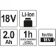 Аккумулятор YATO 18V, 2.0 А/час (YT-82842)