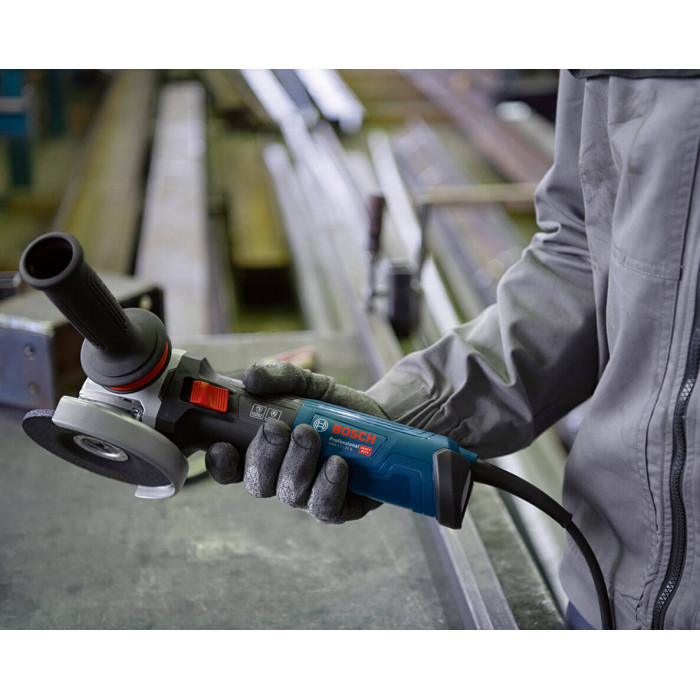 Угловая шлифмашина Bosch GWS 14-125 S Professional + кожух с пылеотводом Mechanic AirDuster 125 (06017D0100+19568442013)